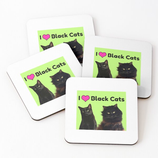 Item preview, I Love Black Cats designed and sold by Dewbaloot.