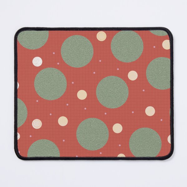 Item preview, Vintage Sage Green Polka Dot Red Grid Pattern designed and sold by AKateWillett.