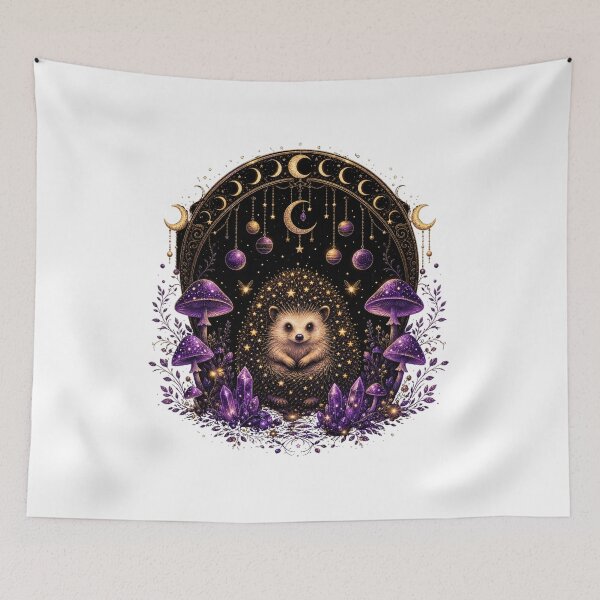 Item preview, Starry Hedgehog of the Milky Way – Cute Celestial Magic designed and sold by CosmicFlora Studio.