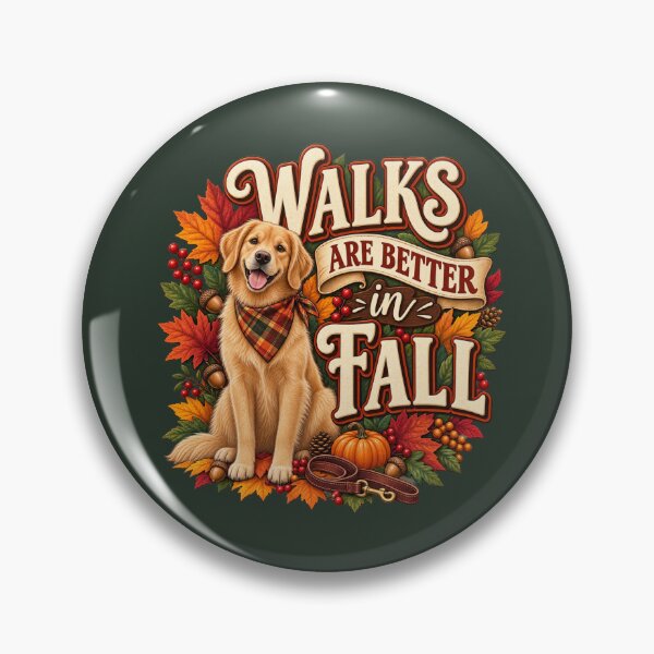 Item preview, Walks Are Better in Fall – Autumn Dog Lover Design designed and sold by astersgraphics.