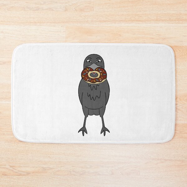 Item preview, Crow Eating Chocolate Sprinkled Donut designed and sold by Sartoris Art.