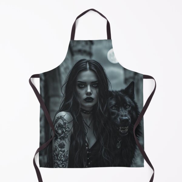 Item preview, Dark Goth Vampire Girl and Wolf designed and sold by TheDarkWardrobe.