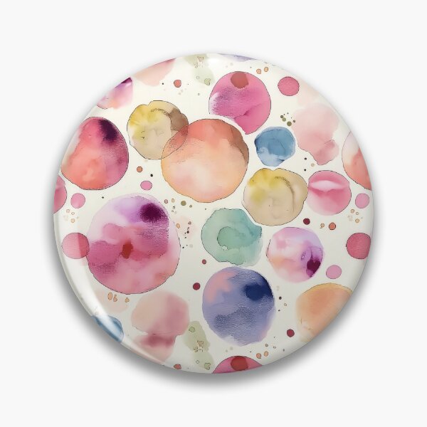 Item preview, Warm Multicolor Watercolor Polka Dots Abstract Pattern designed and sold by Yoruhara.