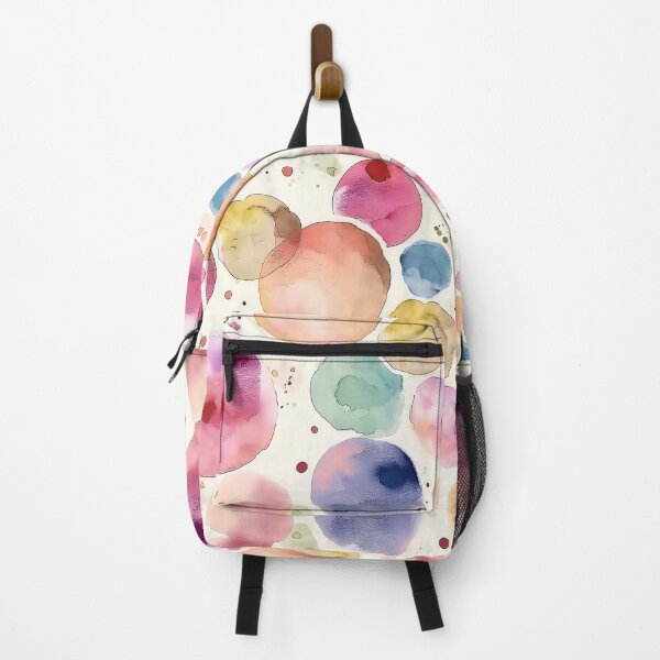 Item preview, Warm Multicolor Watercolor Polka Dots Abstract Pattern designed and sold by Yoruhara.