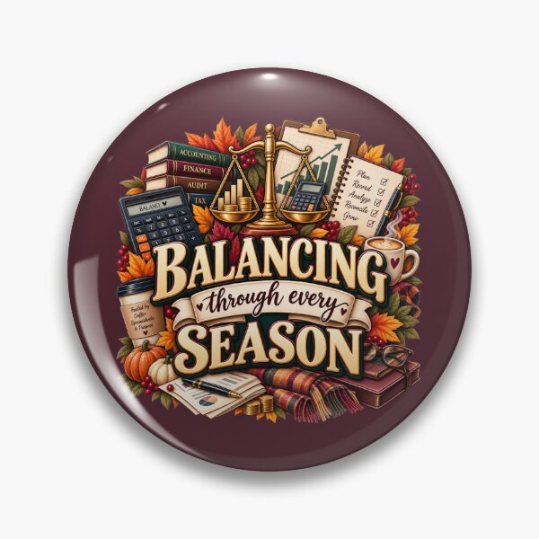 Item preview, Balancing Through Every Season – Autumn Accountant Finance Design designed and sold by astersgraphics.