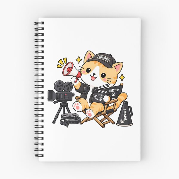 Item preview, Cute Orange Tabby Film Director Cat Kawaii Movie Making Kitty designed and sold by NoopnyangStudio.