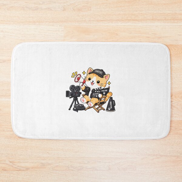 Item preview, Cute Orange Tabby Film Director Cat Kawaii Movie Making Kitty designed and sold by NoopnyangStudio.