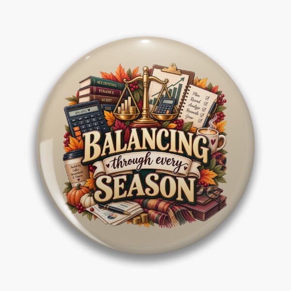 Item preview, Balancing Through Every Season – Autumn Accountant Finance Design designed and sold by astersgraphics.