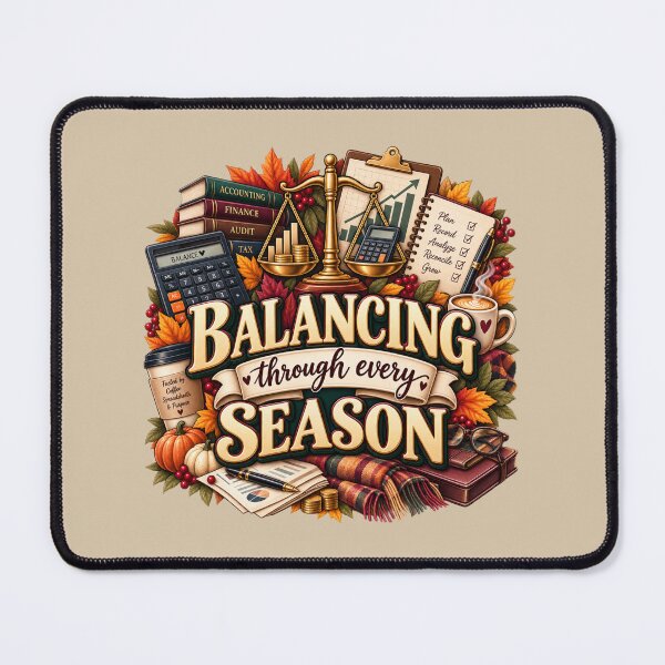 Item preview, Balancing Through Every Season – Autumn Accountant Finance Design designed and sold by astersgraphics.