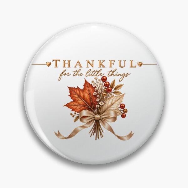 Item preview, Thankful for the Little Things – Elegant Autumn Leaves & Gratitude Design designed and sold by HO•Designs.