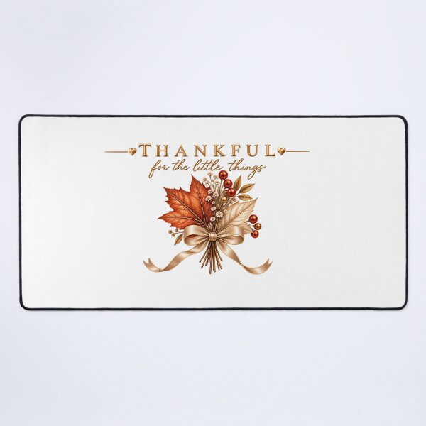 Item preview, Thankful for the Little Things – Elegant Autumn Leaves & Gratitude Design designed and sold by HO•Designs.