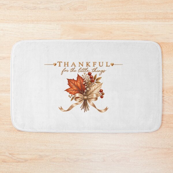 Item preview, Thankful for the Little Things – Elegant Autumn Leaves & Gratitude Design designed and sold by HO•Designs.