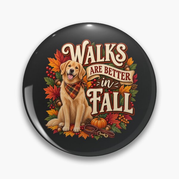 Item preview, Walks Are Better in Fall – Autumn Dog Lover Design designed and sold by astersgraphics.