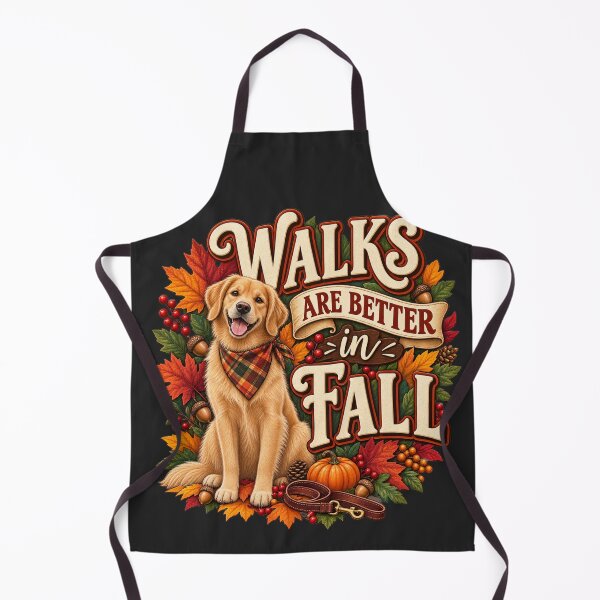 Item preview, Walks Are Better in Fall – Autumn Dog Lover Design designed and sold by astersgraphics.