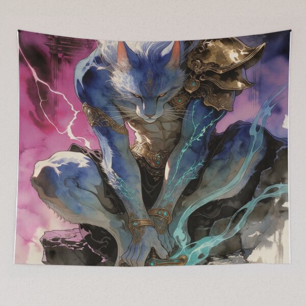Item preview, Blue Beast Unleashed in Flame and Might (V10) designed and sold by SabaMirzique.