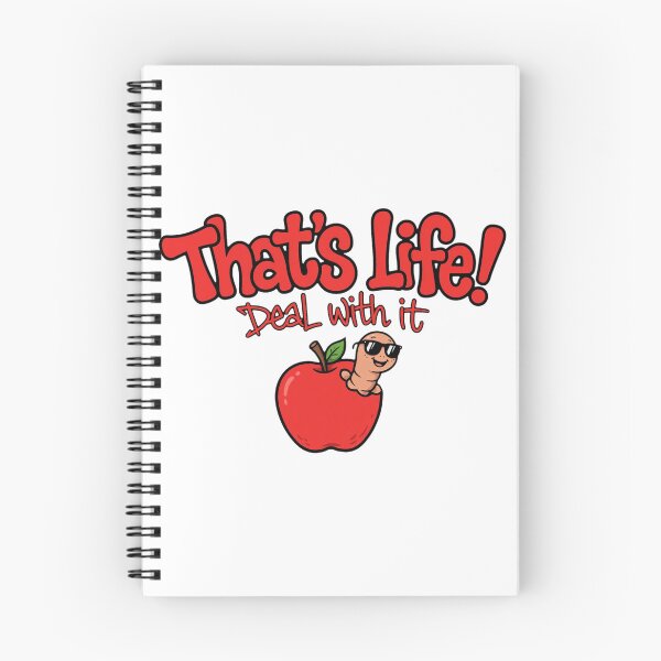 Item preview, That's Life! Deal With It - Cool Worm in Apple Graffiti designed and sold by Surviving Monday Club.
