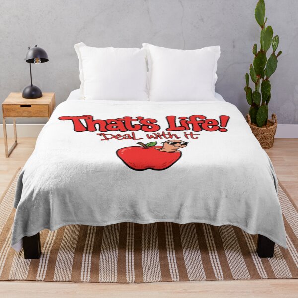 Item preview, That's Life! Deal With It - Cool Worm in Apple Graffiti designed and sold by Surviving Monday Club.