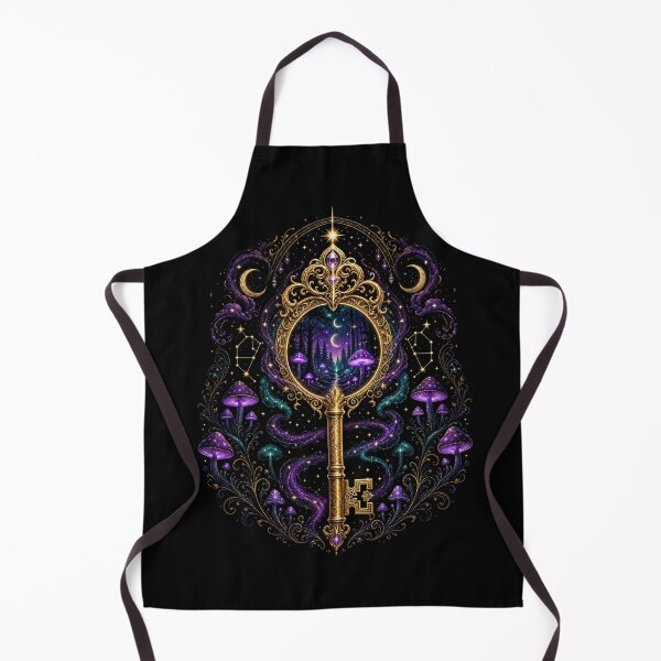 Item preview, Golden Key of the Star Forest Portal – Celestial Magic Art designed and sold by CosmicFlora Studio.