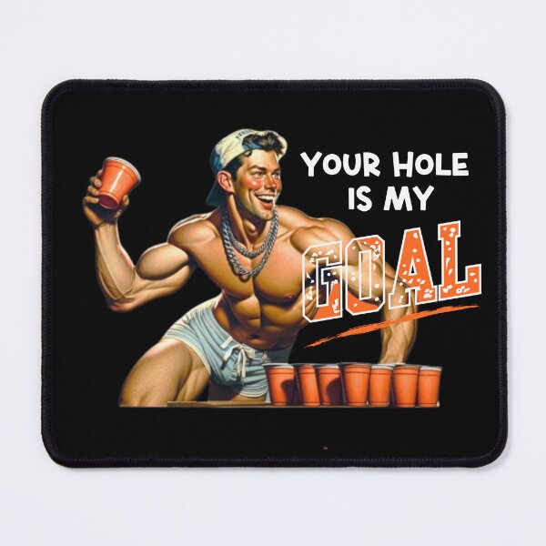 Item preview, Your Hole Is My Goal Beer Pong Retro Party Graphic designed and sold by RahniNM.