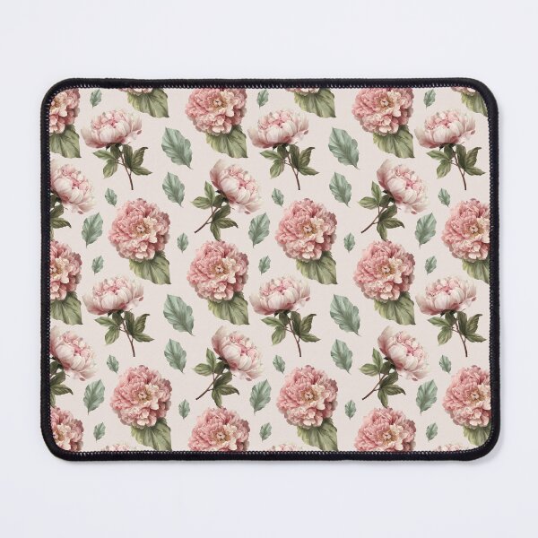 Item preview, A seamless floral pattern featuring delicate peonies on a soft pink background. designed and sold by ArtFairy38.