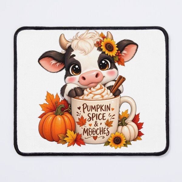 Item preview, Cute Pumpkin Spice Cow Autumn designed and sold by TinyWeird.