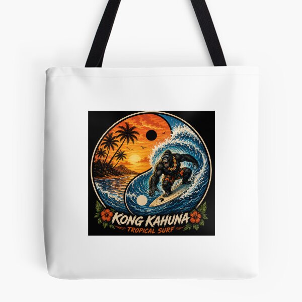 Item preview, Kong Kahuna Yin yang surfing gorilla- Barrel life designed and sold by EterniaE.