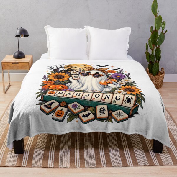 Item preview, Women’s Vintage Ghost Mahjong Halloween Floral Spooky Retro Design designed and sold by DijaMar.