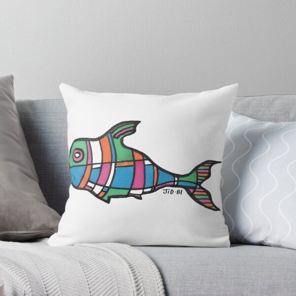 Item preview, Psychedelic Geometric Fish – Original 1981 Vintage Drawing designed and sold by RedHook-Art.