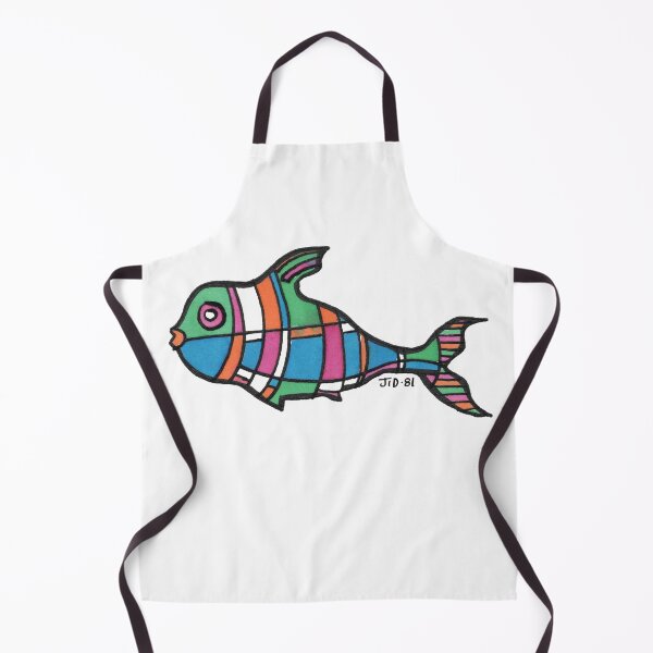 Item preview, Psychedelic Geometric Fish – Original 1981 Vintage Drawing designed and sold by RedHook-Art.
