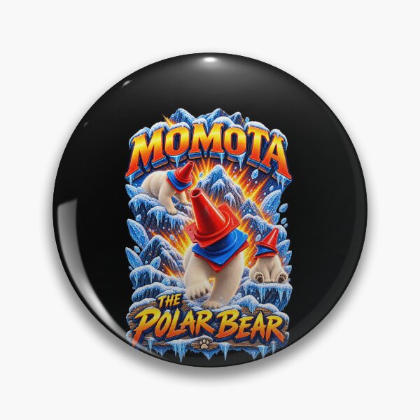 Item preview, Funny Momota Polar Bears With Traffic Cones Icy Mountain Humor Art designed and sold by elderberry.