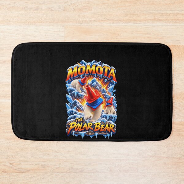 Item preview, Funny Momota Polar Bears With Traffic Cones Icy Mountain Humor Art designed and sold by elderberry.