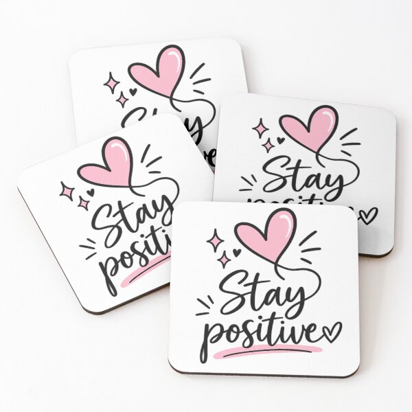Item preview, Stay Positive – Minimalist Pink Heart Motivational Sticker designed and sold by StickyDelights.