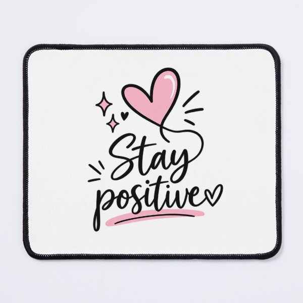 Item preview, Stay Positive – Minimalist Pink Heart Motivational Sticker designed and sold by StickyDelights.