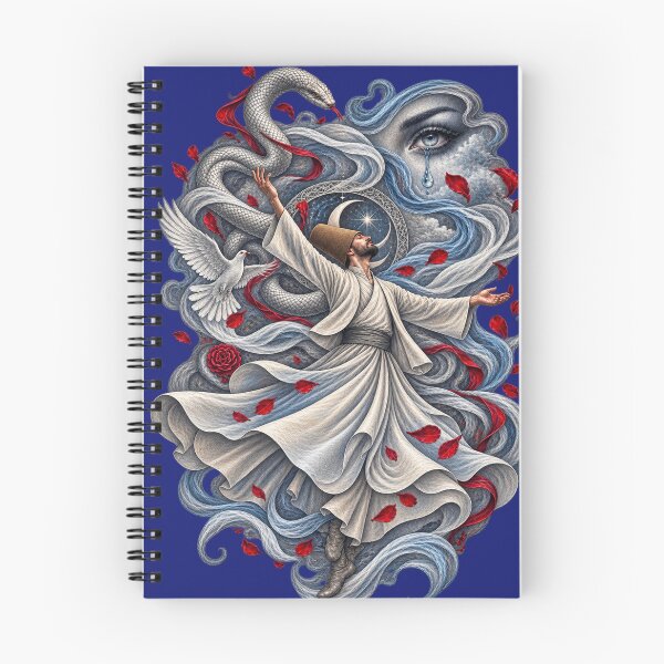 Item preview, Whirling Soul – Mystical Dervish Surreal Art designed and sold by The Kawaii Forge.