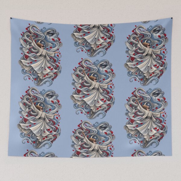 Item preview, Whirling Soul – Mystical Dervish Surreal Art designed and sold by The Kawaii Forge.