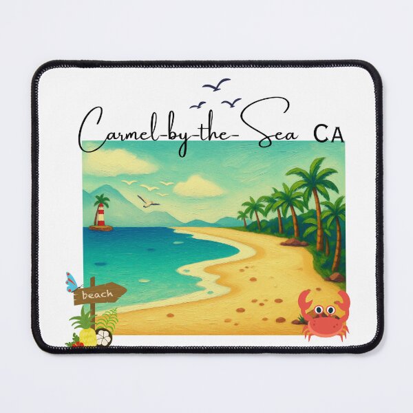 Item preview, Carmel-by-the-Sea California Vintage Painted Coastal Art | Beach Vacation Souvenir designed and sold by DonnaRaine.