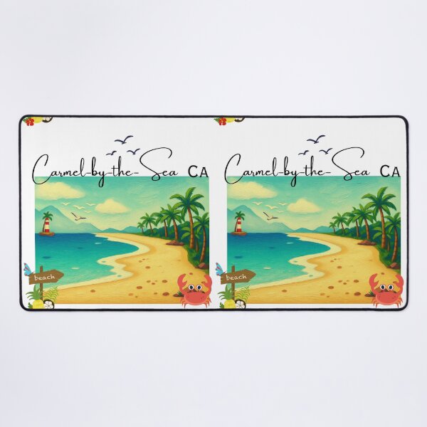 Item preview, Carmel-by-the-Sea California Vintage Painted Coastal Art | Beach Vacation Souvenir designed and sold by DonnaRaine.