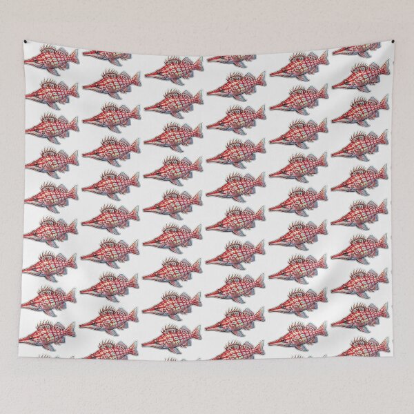 Item preview, Colorful Hogfish Reef Fish Illustration designed and sold by KenworksDigital.