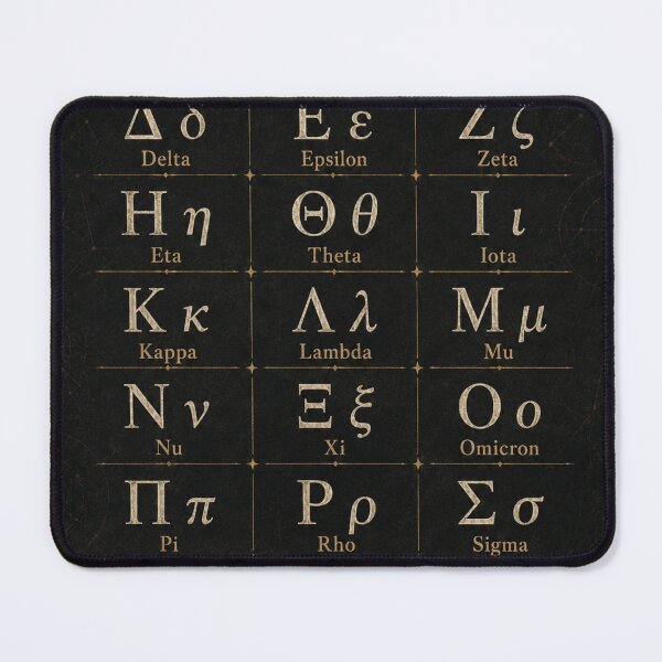 Item preview, Black Gold Greek Alphabet Academic Library Chart designed and sold by sadedream.