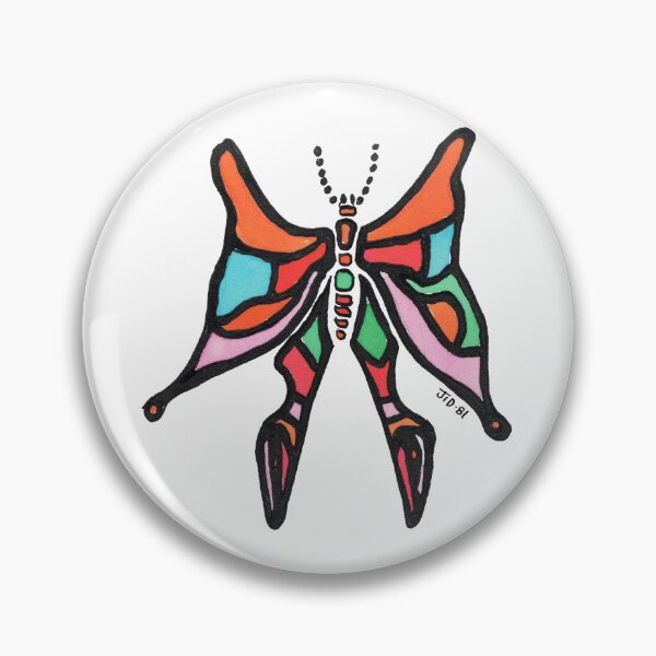 Item preview, Psychedelic Stained Glass Butterfly – Original 1981 Vintage Drawing designed and sold by RedHook-Art.