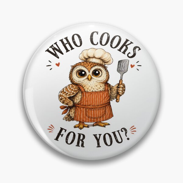 Item preview, Who Cooks For You Funny Owl Chef Cooking Kitchen Bird Lover Humor designed and sold by 76Valeria.