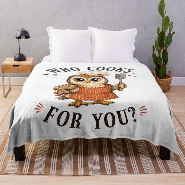 Item preview, Who Cooks For You Funny Owl Chef Cooking Kitchen Bird Lover Humor designed and sold by 76Valeria.