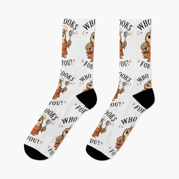 Item preview, Who Cooks For You Funny Owl Chef Cooking Kitchen Bird Lover Humor designed and sold by 76Valeria.