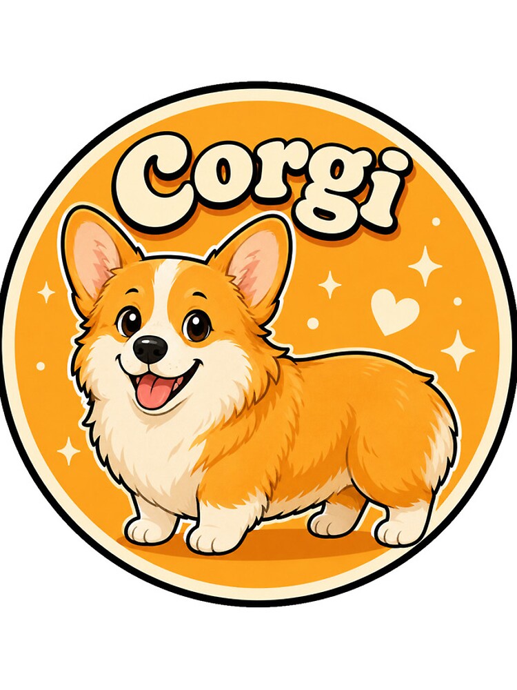 Thumbnail 4 of 4, iPhone Case, Corgi Sticker designed and sold by RedRubyBubble.