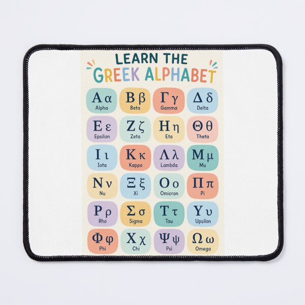 Item preview, Colorful Greek Alphabet for Children Learning Chart designed and sold by sadedream.