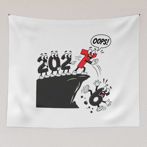 Item preview, Funny New Year 2027 Oops – Goodbye 2026 Retro Vintage Design designed and sold by CalmDownZone ⭐️⭐️⭐️⭐️⭐️.
