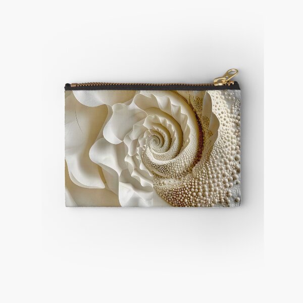 Item preview, Intricate Spiral Sculpted Rose in Ivory and White designed and sold by Vicky Brago-Mitchell®.