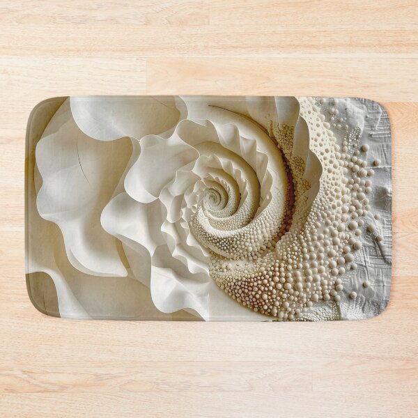 Item preview, Intricate Spiral Sculpted Rose in Ivory and White designed and sold by Vicky Brago-Mitchell®.