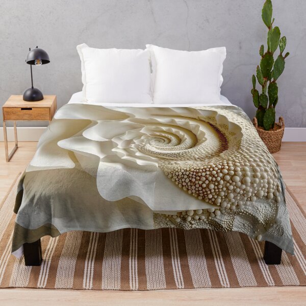 Item preview, Intricate Spiral Sculpted Rose in Ivory and White designed and sold by Vicky Brago-Mitchell®.