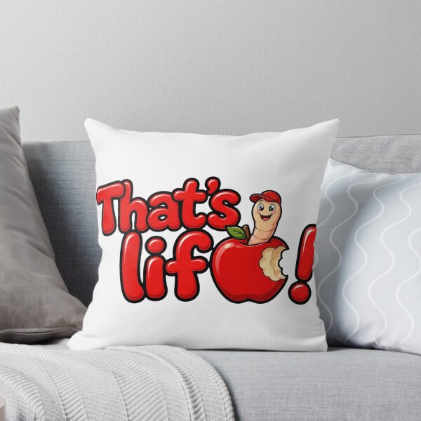 Item preview, That's Life! Red Glossy Bubble - Happy Worm in Bitten Apple designed and sold by Surviving Monday Club.